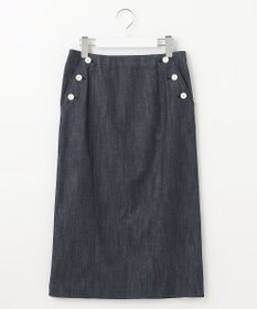 J.PRESS LADIES L 【洗える】 セルロースシャンブレー タイト ナロー スカート