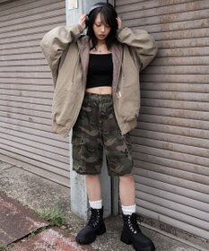 WEGO ワーカーズキルトフードブルゾン