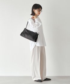 russet 【2025AW新作】レザー横長ショルダーバッグ(CE-1628)