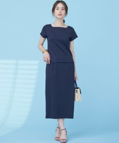 組曲 S 【WEB限定】ストライプジャガード タイトスカート