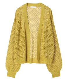 Green Parks 洗えるすかし編みニットカーディガン