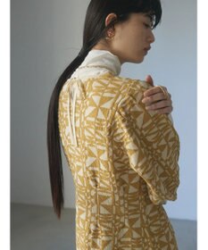 Green Parks ａ．ニットジャガード柄ワンピース