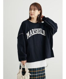 Green Parks ・ＲＡＹ　ＣＡＳＳＩＮ　ロゴｐｔカラーステッチスウェット