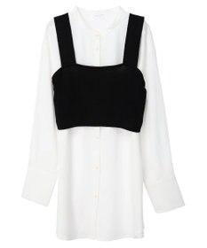 Green Parks ＳＥＴ２点ニットビスチェ＋とろみチュニック