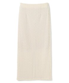 uncrave 【洗濯機洗い可】シャーリングレース スカート（uncrave WHITE）