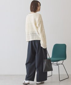 AMERICAN HOLIC リボン付きタックワイドパンツ