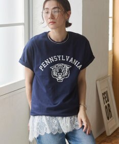 WEGO 【ANGIE VINTAGE】カレッジロゴプリントTee