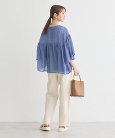 earth music&ecology Ｖネックギャザーブラウス