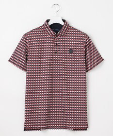 23区GOLF 【MEN】フラッグ総柄ポロシャツ