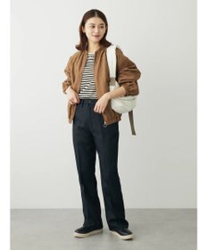 Green Parks スウェード調ギャザーブルゾン