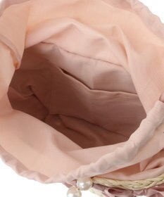Maison de FLEUR パールハンドルメイズリボンカゴバッグ