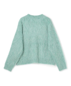 UNFILO L アルパカシャギー クルーネック プルオーバー