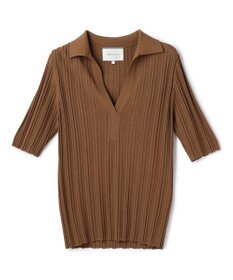 BEIGE， LABRADO / ランダムリブ スキッパーニット