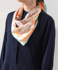 Marca 【伝統横濱スカーフ】YOKOHAMA MINATOMIRAI  大判 シルクツイル スカーフ