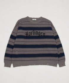 WEGO 【ユニセックス着用ITEM】アゼアミボーダーニットプルオーバー