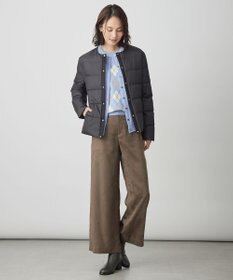 J.PRESS LADIES 【洗える】ライトダウン ノーカラー ジャケット