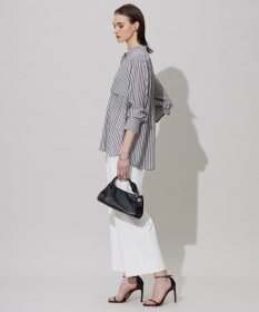 ICB 【洗える】キュプラローンストライプ シャツ