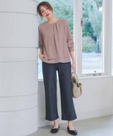 Tiaclasse つまみタック袖レイヤードブラウス