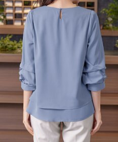 Tiaclasse つまみタック袖レイヤードブラウス