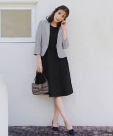 Tiaclasse 【UVカット・吸水速乾】 “きれい見え” カットソータックフレアワンピース