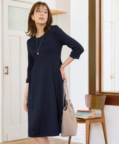 Tiaclasse 【UVカット・吸水速乾】 “きれい見え” カットソータックフレアワンピース