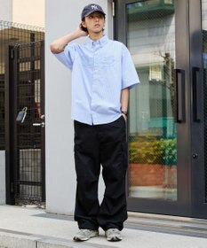 WEGO 【ユニセックス着用ITEM】オックスフォードダメージアップリケシャツ（SS）