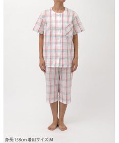 ワコール／睡眠科学 パジャマ 5分袖 半袖 7分丈 綿混(本体) 上下セット 前開き レディース YDT142 睡眠科学／ワコール
