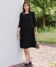 Tiaclasse 【UVカット・吸水速乾】 “きれい見え” カットソータックフレアワンピース