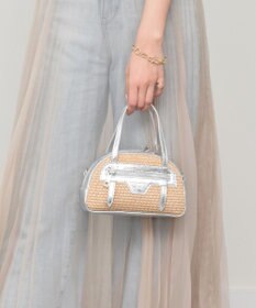 INTER-CHAUSSURES 【Christian Villa】異素材コンビミニボストンバッグ