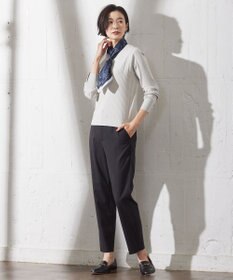 J.PRESS LADIES 【洗える】RAYON STRETCH PLAIN クルーネック ニット