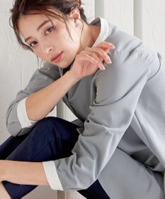 Tiaclasse 【洗える】クレリックシャツチュニックブラウス