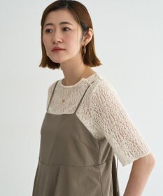 YECCA VECCA ドライタッチペプラムサロペット