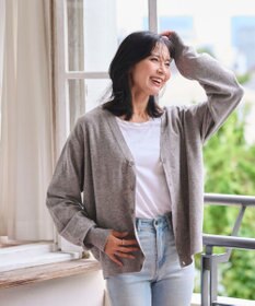 WEGO 【WEB限定/2025年秋冬新作//洗濯可/MLサイズ展開/ユニセックス着用ITEM】ドロップショルダーカーディガン