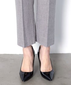 Tiaclasse 【セットアップ可・洗える】麻調薄地ストレートパンツ