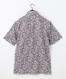 JOSEPH ABBOUD 【リネン素材/清涼感/吸水速乾】リネンハニカムプリント 半袖 シャツ