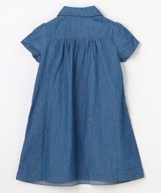 組曲 KIDS 【100㎝】 フラワーボタンデニムワンピース