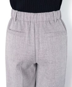 Tiaclasse 【セットアップ可・洗える】麻調薄地ストレートパンツ