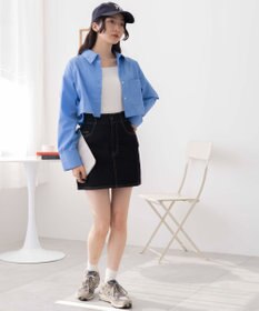 WEGO 台形デニムミニスカート