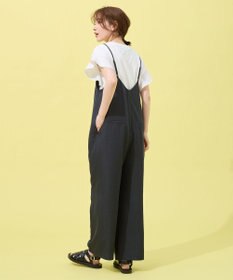 ANY フロントジップサロペット