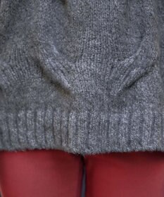 Tiaclasse 【洗える】ケーブルミックス編みニットトップス