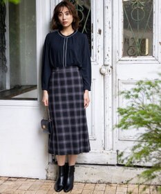 ANY SIS L ビューティサーモ2WAYストレッチチェック スカート