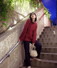 Tiaclasse 【洗える】ケーブルミックス編みニットトップス