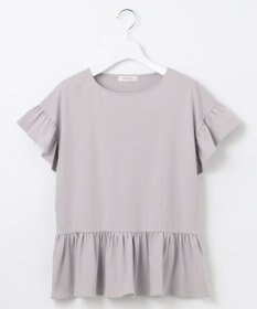 Feroux 【UVケア】フリルスリーブペプラム カットソー