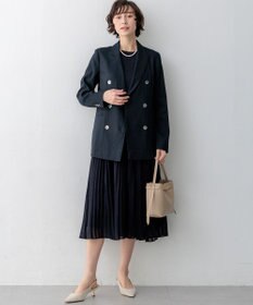 23区 【先行予約】リネンレーヨンストレッチ ダブルジャケット