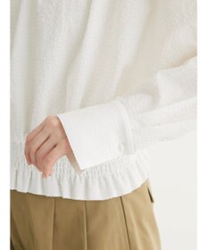 Green Parks 裾シャーリングブラウス