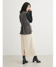 Green Parks きれいシルエット裾フレアスカート