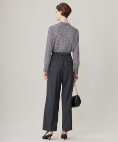 ICB 【接触冷感・UVケア・速乾・洗える】BackSatinAmunzen スカーフタイブラウス