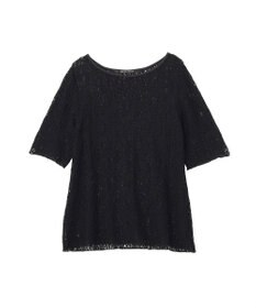 YECCA VECCA 5分袖レースシアートップス