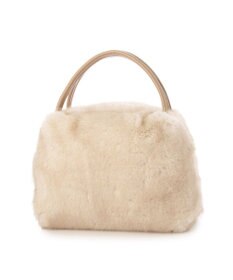 UNBILLION カシュカシュ cachecache / ミンク風エコファー2wayボックストート