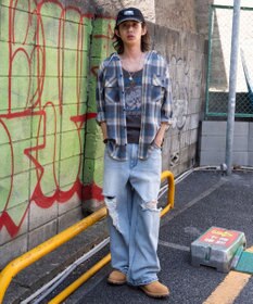 WEGO グラフィックリブタンクトップ